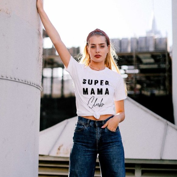 Super Mama Club White T-Shirt - Picture 4 of 5